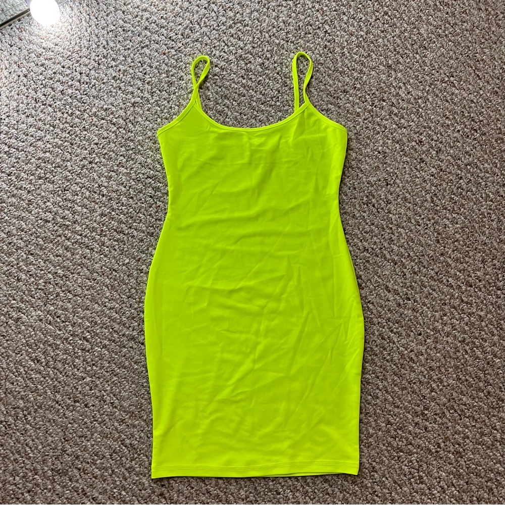Neon Green Mini Dress